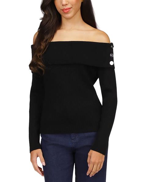 michael michael kors off the shoulder ribbed sweater|Michael Kors jumpers for men.